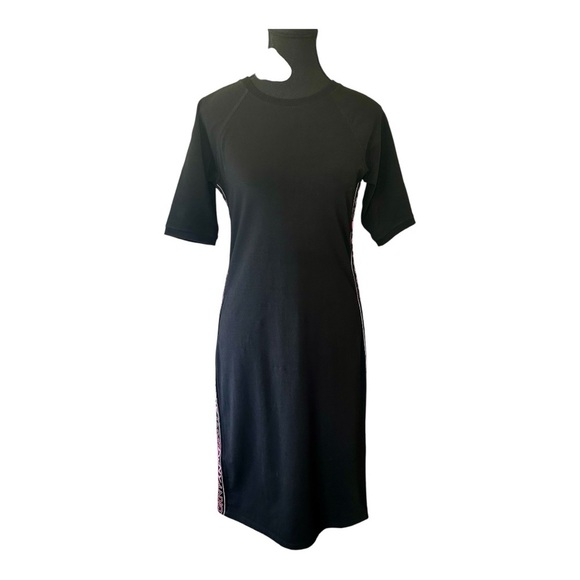 DKNY Women’s Sport Bodycon Black Dress with Pink Lettering, Excellent Con. - Picture 4 of 8